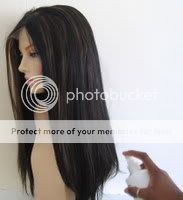 16” 100% Indian Remy Hair Full Lace Wig Straight #2  