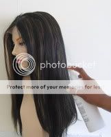 18 100% Indian Hair Full Lace Wig Straight Multi Color  